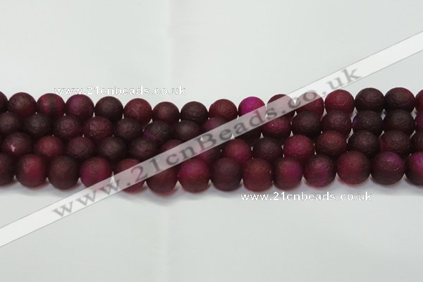 CAG6711 15 inches 10mm round plum pilates agate beads