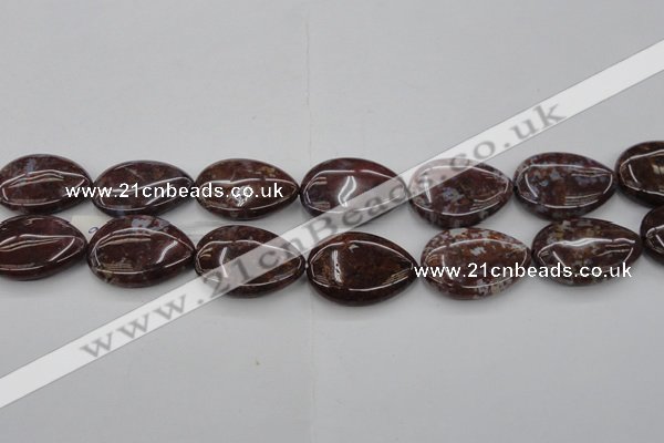 CAG6808 15.5 inches 22*30mm flat teardrop Indian agate beads