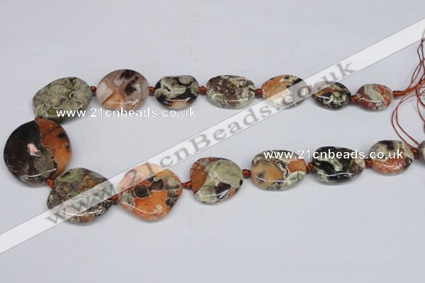 CAG7050 15.5 inches 15*20mm - 30*40mm freeform ocean agate beads