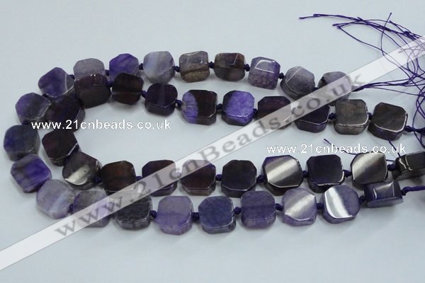 CAG7352 15.5 inches 14*15mm - 16*18mm octagonal dragon veins agate beads
