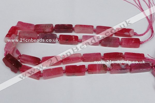 CAG7372 15.5 inches 8*20mm - 10*25mm cuboid dragon veins agate beads