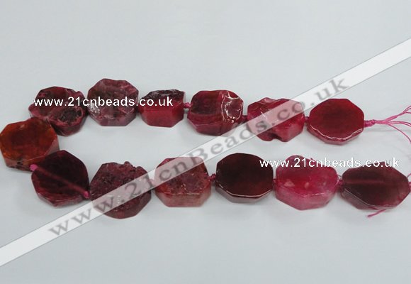CAG7411 15.5 inches 25*27mm - 30*32mm freeform dragon veins agate beads