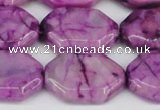 CAG7435 15.5 inches 20*30mm octagonal crazy lace agate beads