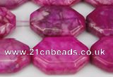 CAG7436 15.5 inches 20*30mm octagonal crazy lace agate beads