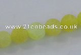 CAG7524 15.5 inches 16mm round frosted agate beads wholesale