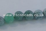 CAG7547 15.5 inches 14mm round frosted agate beads wholesale