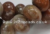 CAG772 15.5 inches 14*20mm rondelle yellow agate gemstone beads