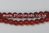 CAG7856 15.5 inches 4mm round red agate beads wholesale
