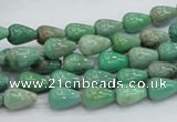 CAG7894 15.5 inches 6*10mm teardrop grass agate beads wholesale