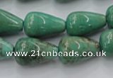 CAG7898 15.5 inches 12*16mm teardrop grass agate beads wholesale