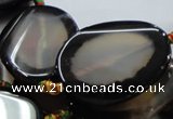 CAG825 15.5 inches 30*40mm twisted oval agate gemstone beads