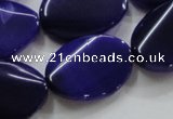 CAG840 15.5 inches twisted oval 20*25mm agate gemstone beads