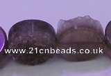 CAG8436 15.5 inches 22mm coin grey druzy agate gemstone beads