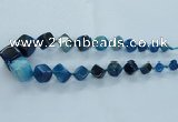 CAG8524 15.5 inches 9*10mm - 23*24mm cube dragon veins agate beads