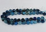 CAG8554 12*14mm - 14*15mm faceted nuggets dragon veins agate beads