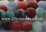 CAG8731 15.5 inches 8mm round matte madagascar agate beads