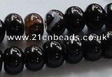 CAG874 13.5 inches rondelle 10*14mm agate gemstone beads