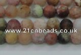 CAG8745 15.5 inches 4mm round matte rainbow agate beads