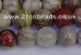 CAG9114 15.5 inches 12mm round Mexican crazy lace agate beads