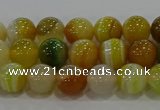 CAG9163 15.5 inches 6mm round line agate beads wholesale
