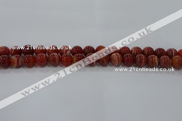 CAG9178 15.5 inches 8mm round line agate beads wholesale