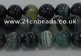 CAG9186 15.5 inches 8mm round line agate beads wholesale