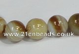 CAG940 16 inches 14mm round madagascar agate gemstone beads