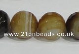 CAG951 16 inches 20mm faceted round madagascar agate gemstone beads