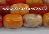 CAG9543 15.5 inches 13*18mm drum dragon veins agate beads