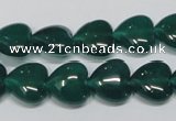 CAG962 15.5 inches 12*12mm heart green agate gemstone beads wholesale