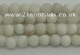CAG9700 15.5 inches 4mm round matte grey agate beads wholesale