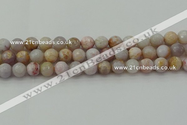 CAG9721 15.5 inches 10mm faceted round colorful agate beads wholesale