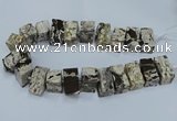 CAG9750 15.5 inches 15*28mm - 17*30mm cuboid ocean agate beads