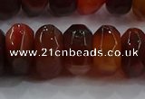 CAG9766 15.5 inches 8*16mm faceted rondelle agate gemstone beads