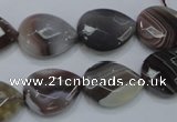 CAG989 15.5 inches 13*18mm faceted flat teardrop botswana agate beads