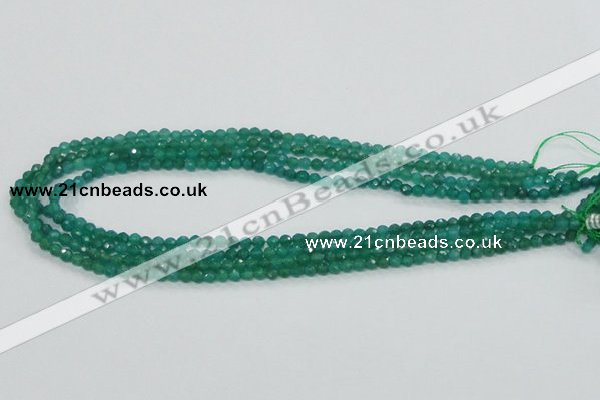 CAJ01 15.5 inches 4mm faceted round green aventurine jade beads