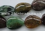 CAJ248 15.5 inches 15*20mm flat teardrop Indian aventurine beads