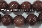 CAJ456 15.5 inches 14mm round purple aventurine beads wholesale