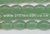 CAJ645 15.5 inches 8*12mm rice green aventurine beads