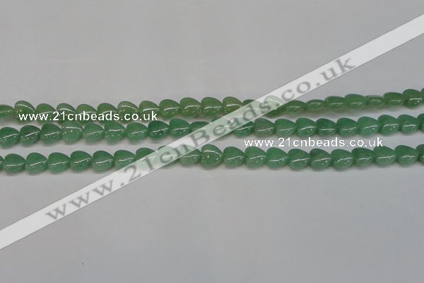 CAJ684 15.5 inches 10*10mm heart green aventurine beads