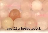 CAJ820 15 inches 6mm faceted round pink aventurine beads