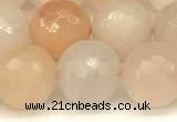 CAJ822 15 inches 10mm faceted round pink aventurine beads