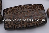 CAL20 14.5 inches 42*59mm carved flat drum agalmatolite beads