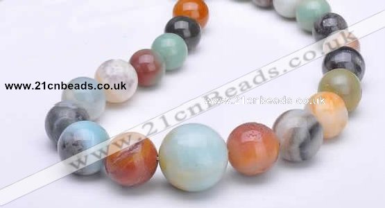 CAM08 15.5 inches round different sizes natural amazonite beads