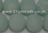CAM1116 15.5 inches 16mm round matte amazonite beads wholesale