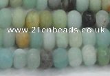 CAM1132 15.5 inches 6*10mm rondelle matte amazonite beads wholesale