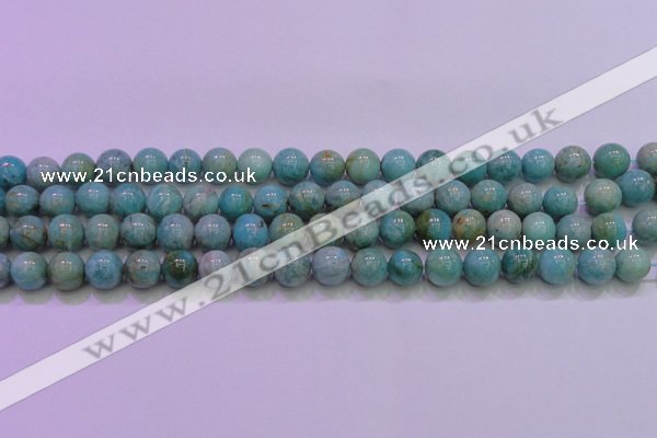 CAM1253 15.5 inches 10mm round natural Russian amazonite beads