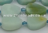 CAM1422 15.5 inches 13*18mm flat teardrop Chinese amazonite beads