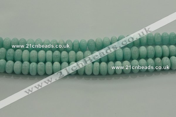 CAM1534 15.5 inches 7*12mm rondelle natural peru amazonite beads