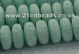 CAM1535 15.5 inches 8*14mm rondelle natural peru amazonite beads